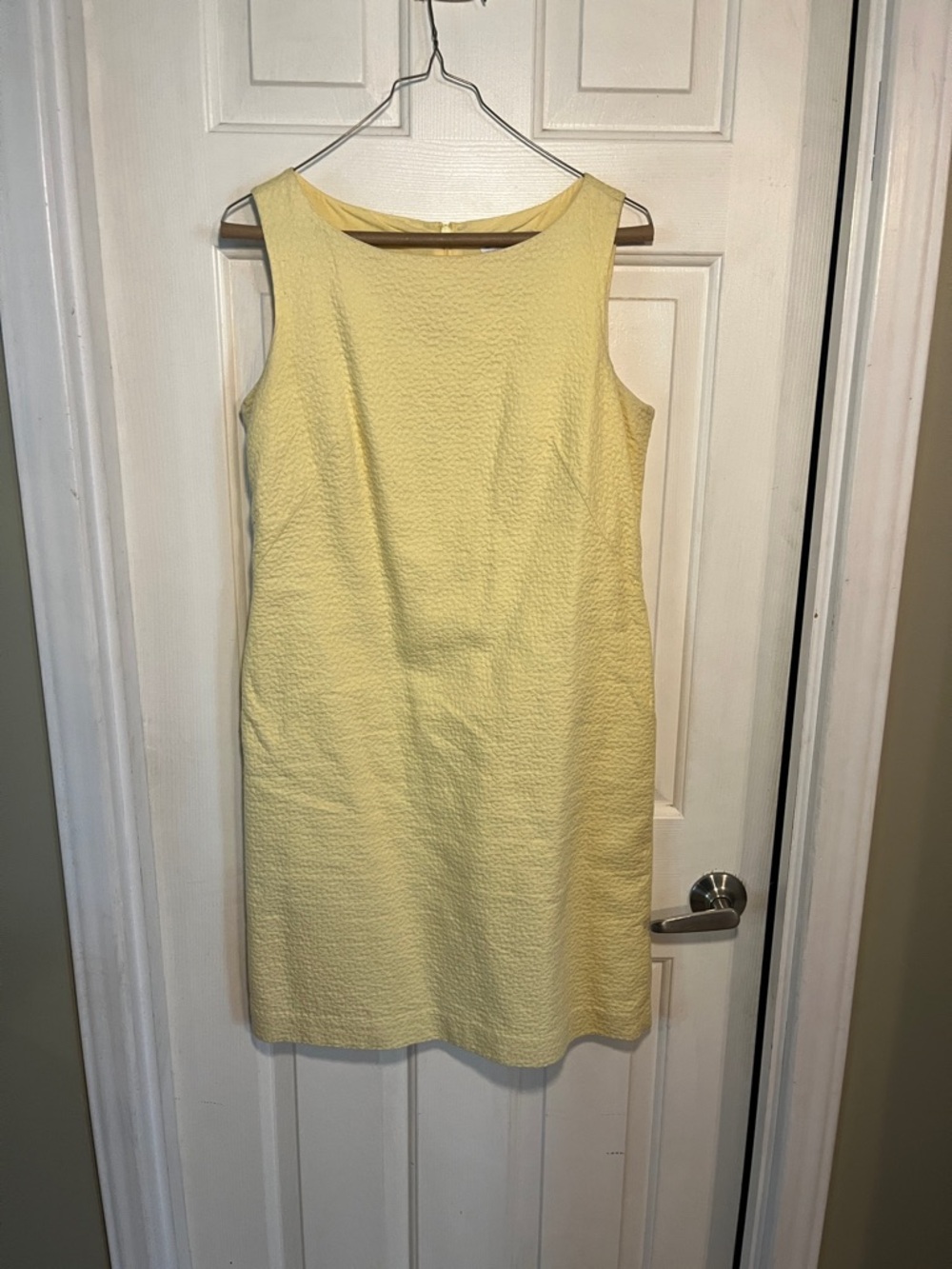 Isaac Mizrahi Live Yellow Textured Shift Dress  size 4